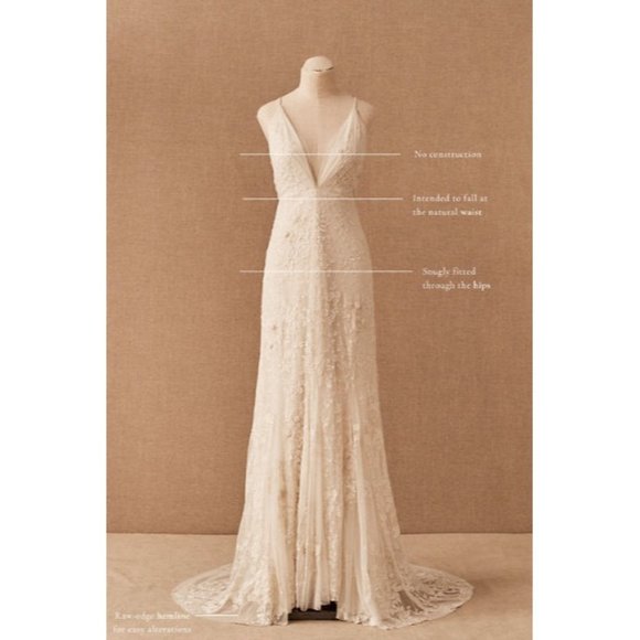 BHLDN Veronique Wedding Gown Size 4 NEW - Picture 4 of 13